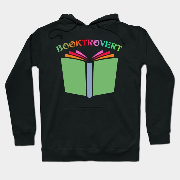 Booktrovert rainbow Hoodie by All About Nerds